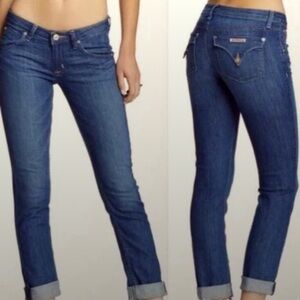 Hudson Bacara Crop Straight Cuffed Y2K Jeans 26 Women Color FLX